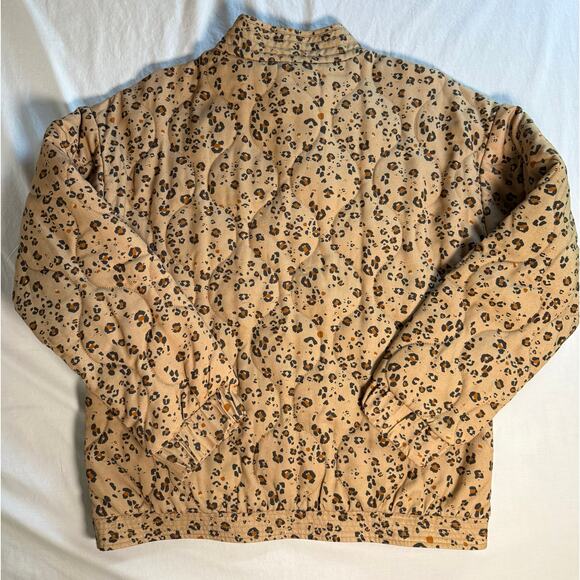 Saltwater Luxe Quilted Leopard Print Jacket Size MEDIUM Brown - Picture 10 of 14